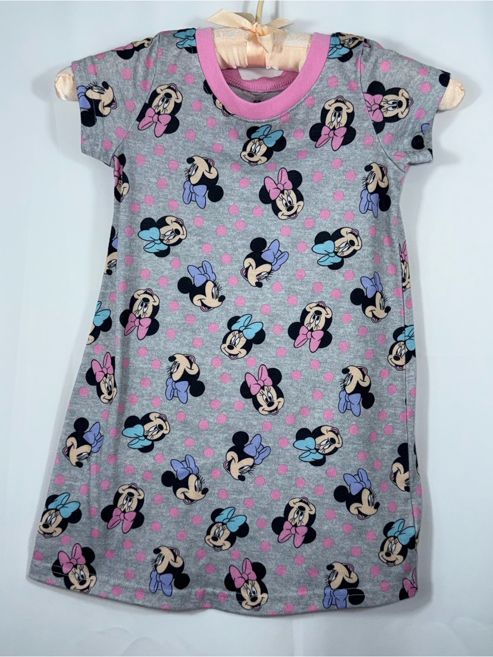 Disney 4T Minnie Mouse Print Toddler Girl’s Short Sleeve Pull-Over Nightgown